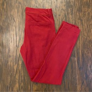 Old Navy Skinny Ankle Pant Red 4 Tall